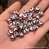 Colección de Colgante de Collar de Cuentas Dzi de Ágata Desgastada con Patrón de Herradura Infundido en Resina Taiwanés Estilo Xizang Accesorios DIY al por Mayor