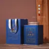 Caja de regalo de cáscara de mandarina Xinhui caja vacía ventana abierta lata de hierro caja de regalo portátil tanque de almacenamiento sellado tetera de medio jin