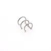 Venta Directa de Fábrica Pendientes de Clip para Oreja de Acero Inoxidable de Tres Anillos Cartílago de Oreja Clavo Piercing Corporal Joyería Aro de Nariz Adornos de Oreja Multianillo