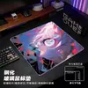 Alfombrilla de ratón de cristal micrograbado bidimensional para e-Sports, Alfombrilla de cristal resistente a las manchas de alta gama para juegos de anime y uso en oficina