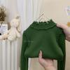[em estoque meninas outono e inverno doce orelha camisola menina inverno desgaste camisola crianças quente