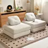 Sofá pequeno mochi moderno, sofá de chão individual, sofá preguiçoso, sofá reclinável para espaços pequenos de sala de estar, sofá de casal