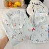 Bonito Pijama de Encaje para Mujer, Nuevo Estilo Primavera y Otoño, Conjunto de Ropa de Casa de Manga Larga de Algodón Imitación con Dibujo de Cachorro, Fotos Reales al por Mayor