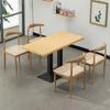 Mesa y silla combinadas para tienda de refrigerios, comida rápida económica, leche, té, café, fideos, KFC, Hamburgo, hotel, mesa de comedor comercial