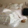 Xiangling Youpin Estilo Pastoral Europeu Tencel Impressão Digital Conjunto de Quatro Peças Lençol de Cima Lençol de Baixo Fronha Roupa de Cama