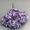 Ramo de Flores Artificiales Transfronterizo, 420 Piezas, Ramo de 5 Cabezas, Tallo Único Grande de Hortensia, Flor Falsa para Boda, Arreglo para Pasillo, Flor Decorativa