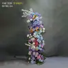Adereços de Casamento: Arco Floral em Forma de Chifre, Cenário de Palco, Painel Curvo Pronto para Casamento ao Ar Livre