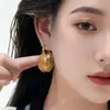 Aretes de Borla Hueca con Forma de Pétalo Diseño de Nicho Único Nuevos 2025 Pendientes de Lujo Accesible para Mujer