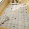 Alfombra de Piso para Baño y Regadera, Diseño Cuadros, Seda Bucle, Drenaje de Agua, Fácil de Limpiar, Antideslizante
