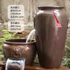 Fuente de Agua Tradicional de Cascada con Agua Circulante, Acuario Ecológico, Maceta de Cerámica para Paisajismo, Paisaje de Jardín, Estanque de Peces