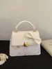 2026 Bolso Cuadrado Pequeño Nuevo Elegante y Estiloso con Estampado Girly de Diseño Sencillo, Bolso para Mujer de Hombro Único Cruzado con Lazo