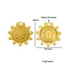 Pendantes Grandes Retro Europeos y Americanos de Acero Inoxidable con Cara Sonriente, Corazón Solar, Luna para Collares y Pendientes DIY, Accesorios de Joyería de Acero de Titanio