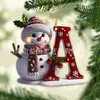 Pingente Decorativo de Boneco de Neve de Natal em Acrílico Transfronteiriço Decoração de Árvore de Natal em Acrílico Presente de Feriado Pendurado