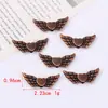 Retro Liga de Prata Imitação Tailandesa Asas de Anjo Contas Espaçadoras DIY Pulseira Colar Acessórios de Joia Fabricante Atacado
