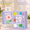 Sacolas de papel kraft em estoque atacado kraft branco 100g kraft amarelo 120g embalagem para sobremesa café para viagem sacolas de papel para presente
