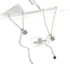 Collar de Moda Colgante Copo de Nieve Piedra Ojo de Tigre Coreano Diseño Simple de Personalidad Cadena de Suéter Versátil de Gama Alta Elegante