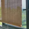 Cortinas de Bambú Totalmente Opacas con Gasa para Protección Solar, Aislamiento Térmico y Transmisión de Luz, Estilo Sencillo y Natural, Adecuadas para Uso en el Hogar y la Oficina, Persianas Enrollables de Bambú