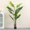 Plantación verde de simulación, ave del paraíso, plátano viajero, girasol suelto, planta de simulación nórdica grande, maceta para sala de estar, decoración de plantas falsas