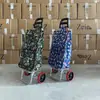 Carrinho de Compras Dobrável para Supermercado para Uso Doméstico, Carrinho de Compras Grande Capacidade, Carrinho Pequeno Leve de Duas Rodas