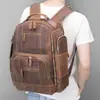 Marant Piel Crazy Horse Mochila para Hombre Mochila de Viaje para Exteriores de Gama Alta Colección de Mochilas de Piel Genuina para Hombre