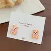Pendientes divertidos pequeños frescos de animales de dibujos animados conjunto colección femenina aguja de plata color gato lindos pendientes de estudiante venta al por mayor