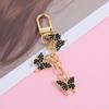 Exquisito Llavero Colgante de Mariposa Pequeña con Incrustaciones de Diamantes de Amazon, Decoración Colgante para Bolsa de Mujer, Regalo para Mejor Amiga