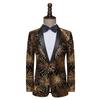 Ropa de Lentejuelas para Hombre, Vestido de Anfitrión para Actuación Escénica de Cantante, Chaqueta de Traje Ajustada para Bar de Club Nocturno, Traje