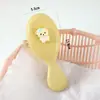 Peine para el Cabello de Muñeca de Resina Linda, Peine Portátil para Masaje al Aire Libre, Peine Plegable de Dibujos Animados de Aspecto Elegante con Espejo