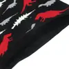 Amazon Ebay transfronterizo otoño e invierno Nuevo sombrero de punto europeo y americano dinosaurio Jacquard tejido sombrero de lana comercio exterior Gorro