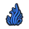 Amuletos para zapatos tipo zueco en tonos azules, hebillas para zapatos de flor de patineta oceánica de dibujos animados, hebillas decorativas para bricolaje, caucho blando de PVC, exclusivamente para ventas transfronterizas