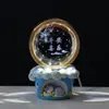 Doraemon Hombre Gordo Azul Luz de Noche Bola de Cristal Brillante Adorno Galaxia Sol Meteoro Lámpara de Mesa Creativa Regalo de Cumpleaños