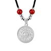 Fabricante Plata Pura S999 Brújula de los Ocho Tesoros Antiguos Collar de Plata Esterlina Nuevo Estilo Chino Carácter de la Fortuna Colgante Retro Collar de Cadena para Clavícula
