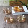 Conjunto de Caneca de Café Explosões Transfronteiriças Casa Sentido de Alto Padrão Caneca de Café da Manhã Uma Caneca Um Prato Copo de Vidro com Alça Copo de Água