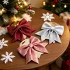 Decoración de lazo transfronterizo cinta de regalo navideño decoración tridimensional para colgar en la pared adorno para árbol de Navidad arreglo de escena