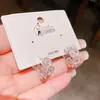 Brincos de Clipe Exquisitos com Eletroforese Prata Grossa, Árvore da Vida Zircônia, Borda Lisa de Renda, Brincos de Estilo Minimalista High-End