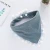 Toalla de Babero de Gasa de Cuatro Capas Lisa para Bebé, Toalla Triangular, Babero para Recién Nacido, Babero para Bebé con Broche Transfronterizo Amazon