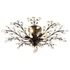 Lámpara de araña de cristal, sala de estar estilo americano, luz LED de techo estilo europeo, luz para entrada y comedor, iluminación de dormitorio nórdico, lujo ligero y ultrabrillante