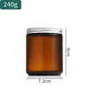 Tapa de Aluminio Marrón con Borde Enrollado, Taza de Aromaterapia, Taza para Velas de Aceite Esencial, Botella Difusora de Vidrio Transparente, Adorno para Eliminar Olores del Baño
