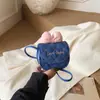 Mini Bolso Infantil de Nuevo Estilo con Lazo, Letras Bordadas, Bolso Cruzado para Hombro de Bebé, Directo de Fábrica