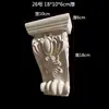Capital de coluna romana de madeira maciça europeia suporte de viga flor de canto decorativa escultura em madeira maciça flor de coluna lateral de armário peça de decalque francês