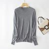 Suéter de punto de una pieza sin costuras de lana 100% lavable a máquina Zhongding para mujer, jersey de otoño, color helado