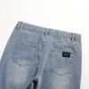 Shorts de Mezclilla con Cordones Retro Transfronterizos para Hombre Verano Talla Grande Estilo Holgado Atractivo Pantalones de Pierna Ancha Pantalones Casuales para Usar por Fuera