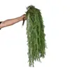 Enredaderas de plantas verdes artificiales, hierba de pez dorado, enredaderas para colgar en la pared, adornos suaves decorativos para paisajismo, plantas de hierba de barba de viejo colgantes