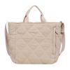 Bolso Simple de Color Puro de Gran Capacidad Casual Nuevo Otoño e Invierno Hilo Bordado Bolso de Hombro Bolso Tote de Mano Cruzado para Mujer