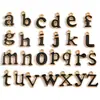 Acessórios de Joias com Gotejamento de Óleo em Liga Metálica 26 Pingentes de Letras Minúsculas do Alfabeto Inglês Pulseira DIY Chaveiro Pingente Decorativo