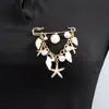 Joyería Transfronteriza Europea y Americana Verano Caracola Estrella de Mar Punto Diamante Perla Broche Ropa Femenina Funcional Género Pin Accesorios