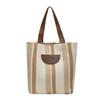 Bolsa de Gran Capacidad para Viajes Diarios para Mujer 2026 Otoño e Invierno Nueva Bolsa de Lona Rayada Bolso de Hombro Casual Bolso de Mano para Viajes