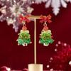 Aretes de Cascabeles Regalo de Navidad para Mujer, Aretes con Dulce Atmósfera Festiva, Clip para Oreja, Accesorios para Oreja
