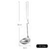 Acero inoxidable montado en la pared cuchara para aceite concha para sopa colador de sopa engrosado para olla caliente cuchara filtro de aceite cuchara separadora de aceite y sopa juego de herramientas de cocina
