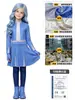 Descendientes 5 País de las Maravillas Oscuras disfraz cosplay transfronterizo vestido infantil de Caperucita Roja transfronterizo Halloween disfraz de princesa azul para actuación